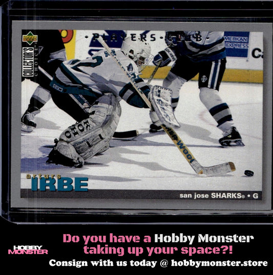 1995-96 Collector's Choice Arturs Irbe Player's Club San Jose Sharks