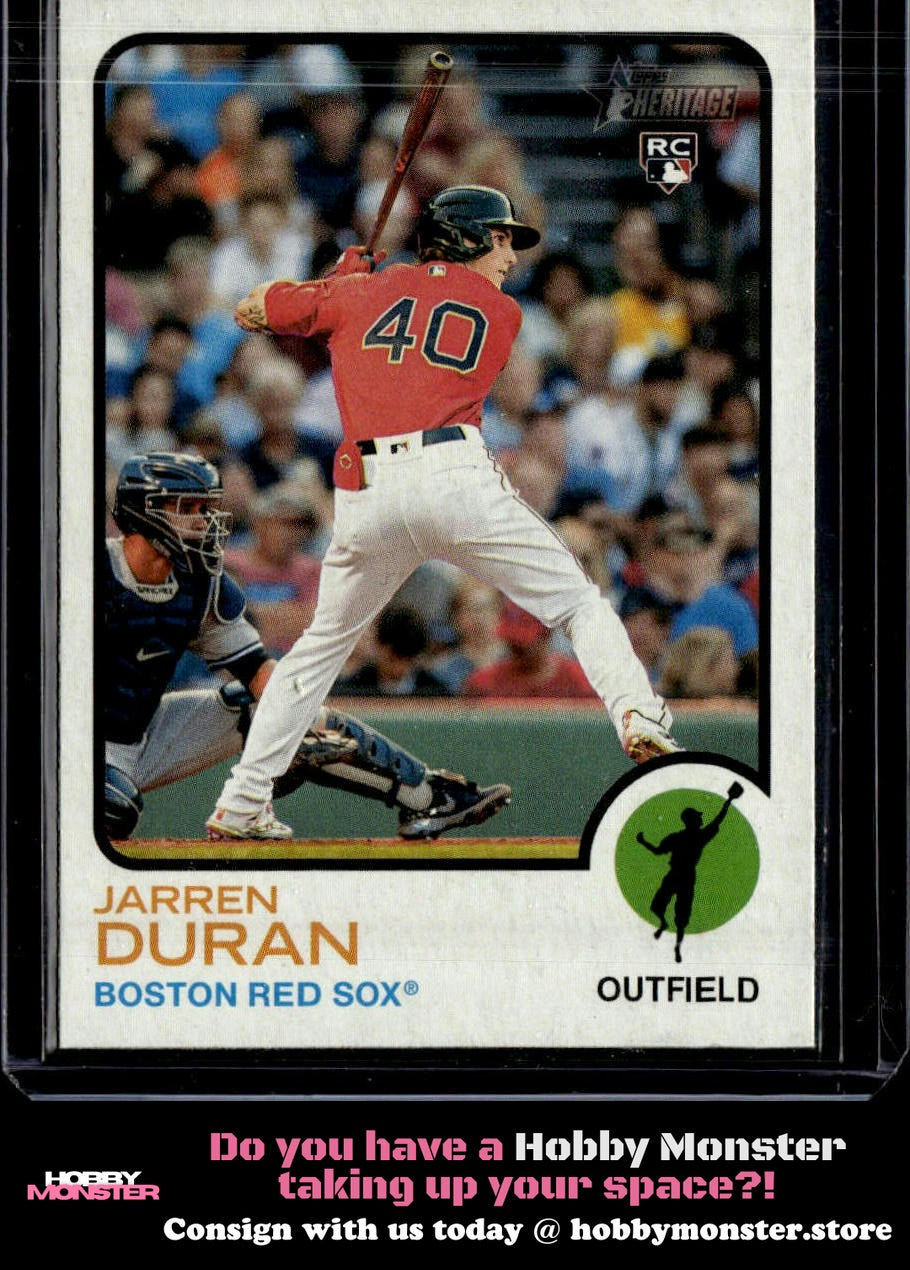 2022 Topps Heritage Jarren Duran Team Name Color Swap Variation Boston Red Sox