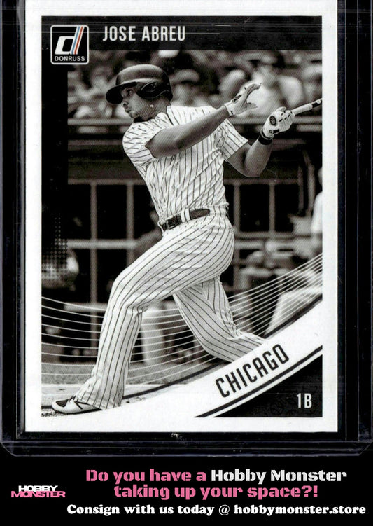 2018 Donruss Jose Abreu Black and White Photo Chicago White Sox