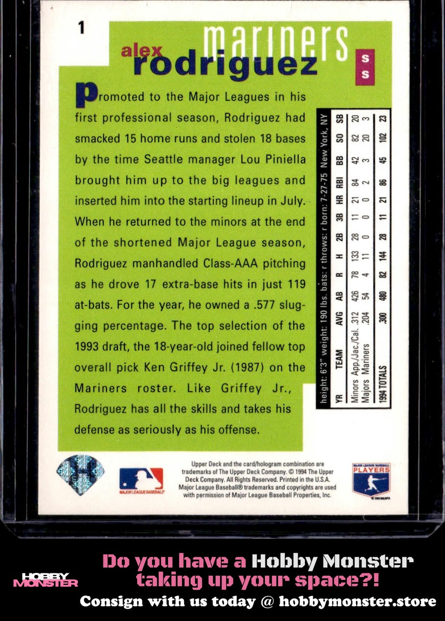 1995 Collector's Choice SE Alex Rodriguez Seattle Mariners