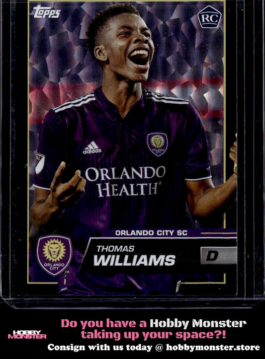 2023 Topps MLS Thomas Williams Icy Black Foil Rookie Orlando City SC