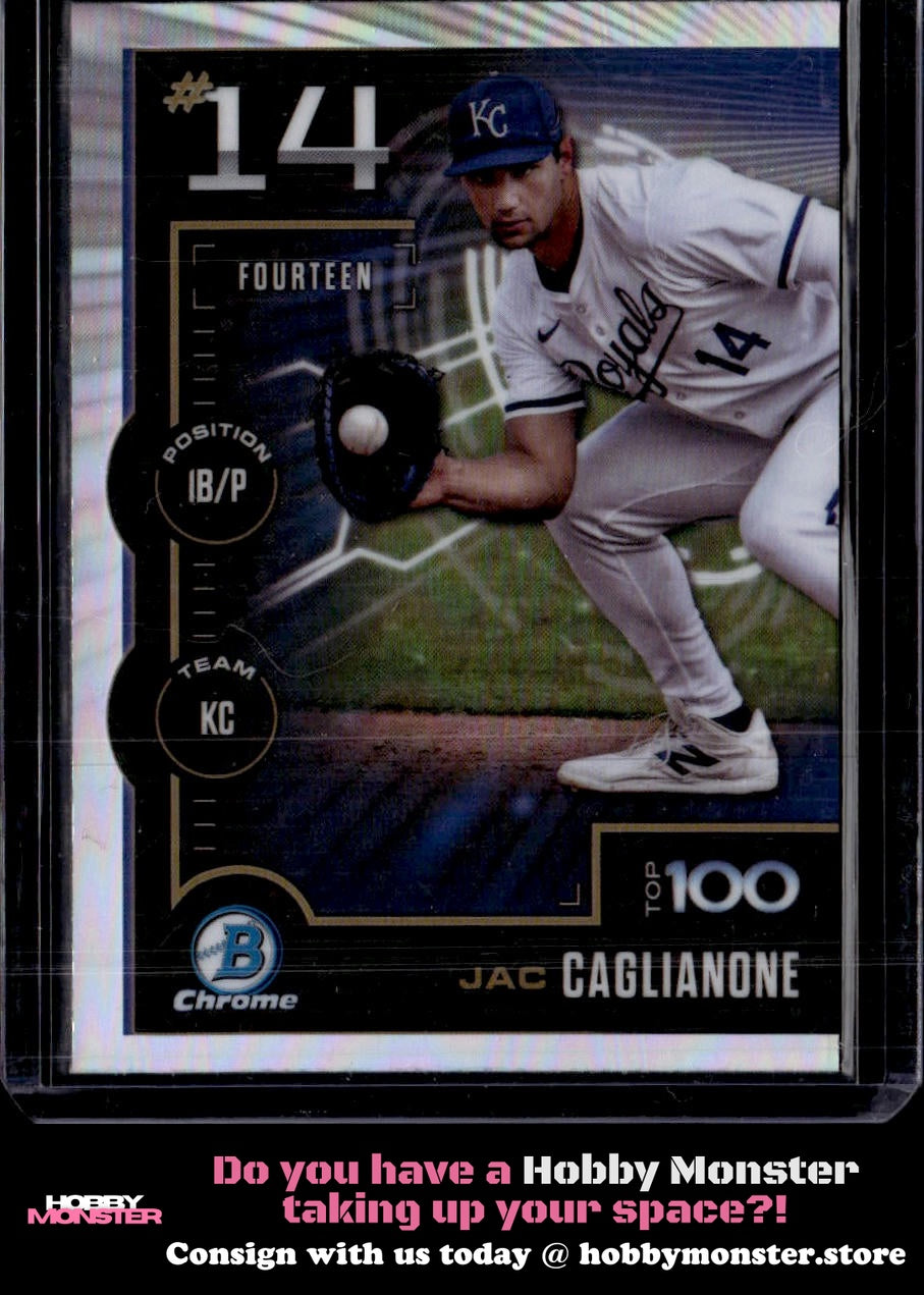 2025 Bowman Jac Caglianone Bowman Scouts Top 100 Kansas City Royals