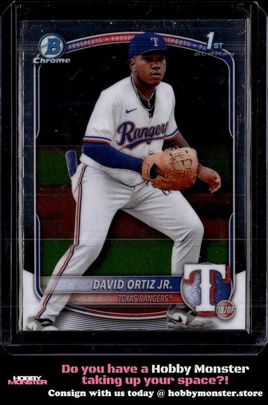 2025 Bowman David Ortiz Jr. Chrome Prospects Texas Rangers