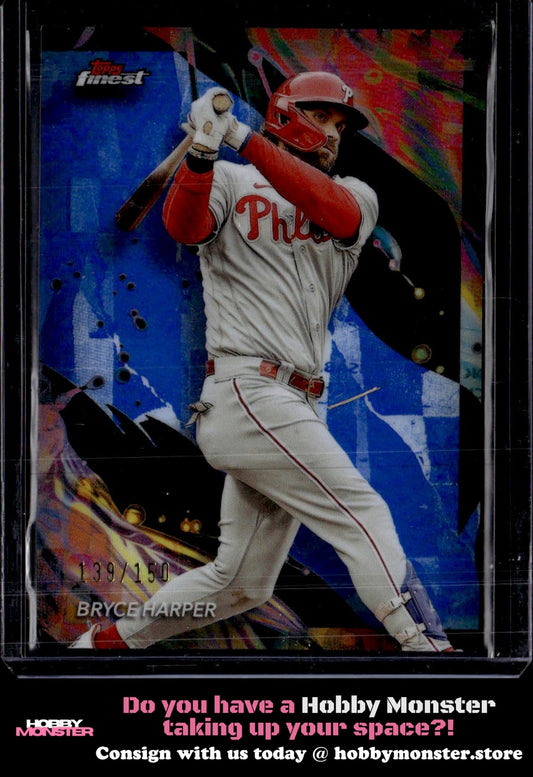 2024 Finest Bryce Harper Blue Refractors Philadelphia Phillies