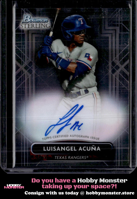 2022 Bowman Sterling Luisangel Acuña Prospect Autographs Auto Texas Rangers