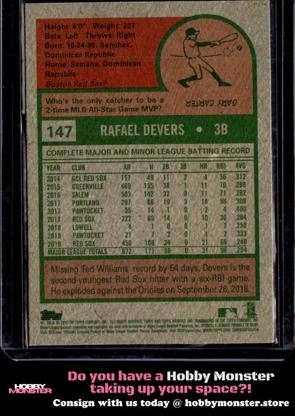 2019 Topps Archives Rafael Devers Boston Red Sox