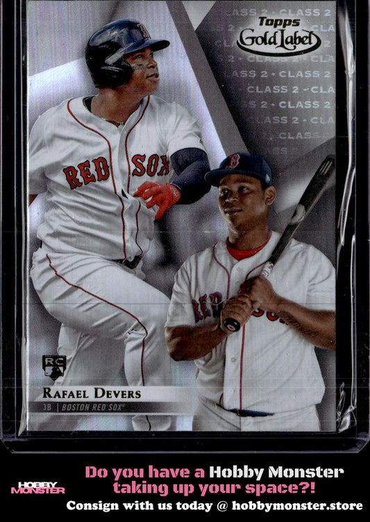 2018 Topps Gold Label Rafael Devers Class 2 Rookie Boston Red Sox