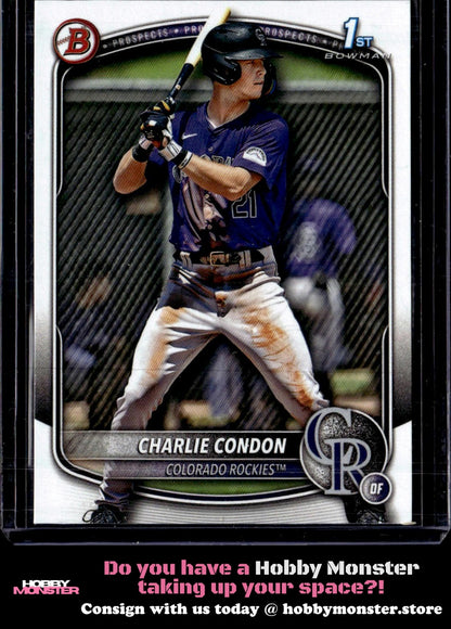 2025 Bowman Charlie Condon Prospects Colorado Rockies