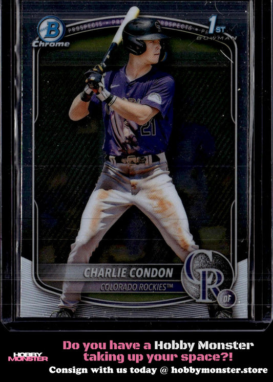 2025 Bowman Charlie Condon Chrome Prospects Colorado Rockies