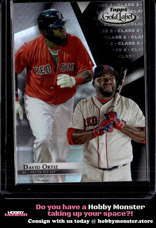 2018 Topps Gold Label David Ortiz Class 2 Black Boston Red Sox