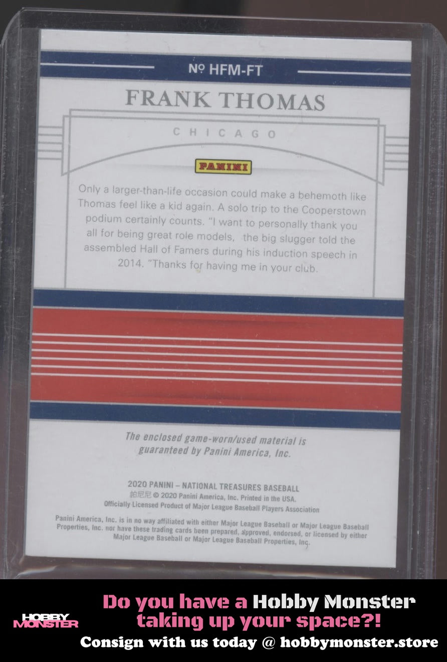 2020 Panini National Treasures Frank Thomas HOF Materials #/99 Chicago White Sox