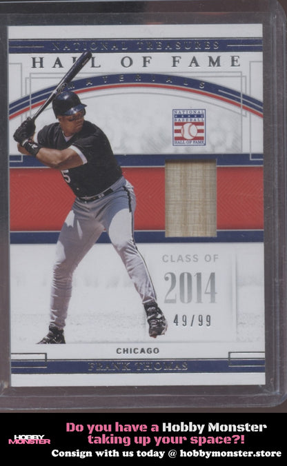 2020 Panini National Treasures Frank Thomas HOF Materials #/99 Chicago White Sox