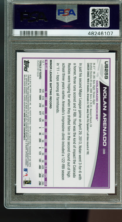 2013 Topps Update Nolan Arenado Colorado Rockies PSA 10