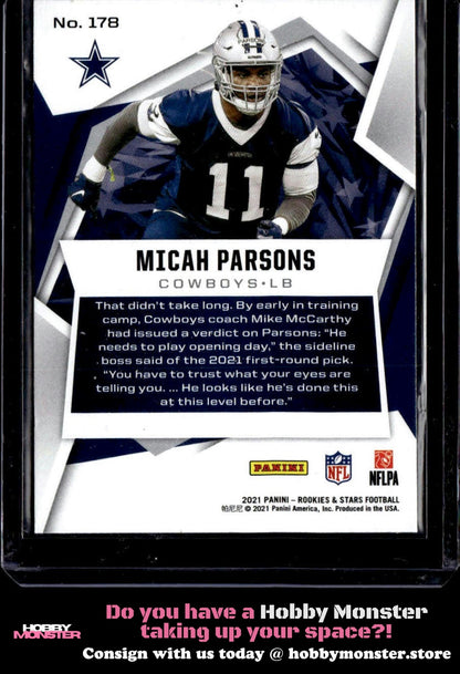 2021 Panini Rookies & Stars Micah Parsons Rookie Dallas Cowboys