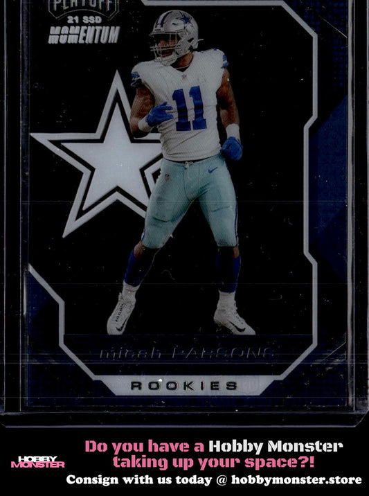 2021 Panini Chronicles Micah Parsons Playoff Momentum Rookies Dallas Cowboys
