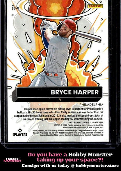 2022 Donruss Bryce Harper Bomb Squad Red #/149 Philadelphia Phillies