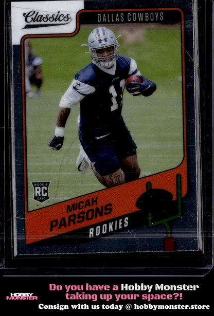 2021 Panini Classics Micah Parsons Premium Edition Rookie Dallas Cowboys