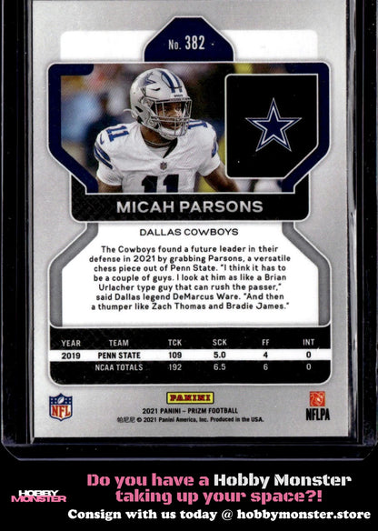 2021 Panini Prizm Micah Parsons Rookie Dallas Cowboys