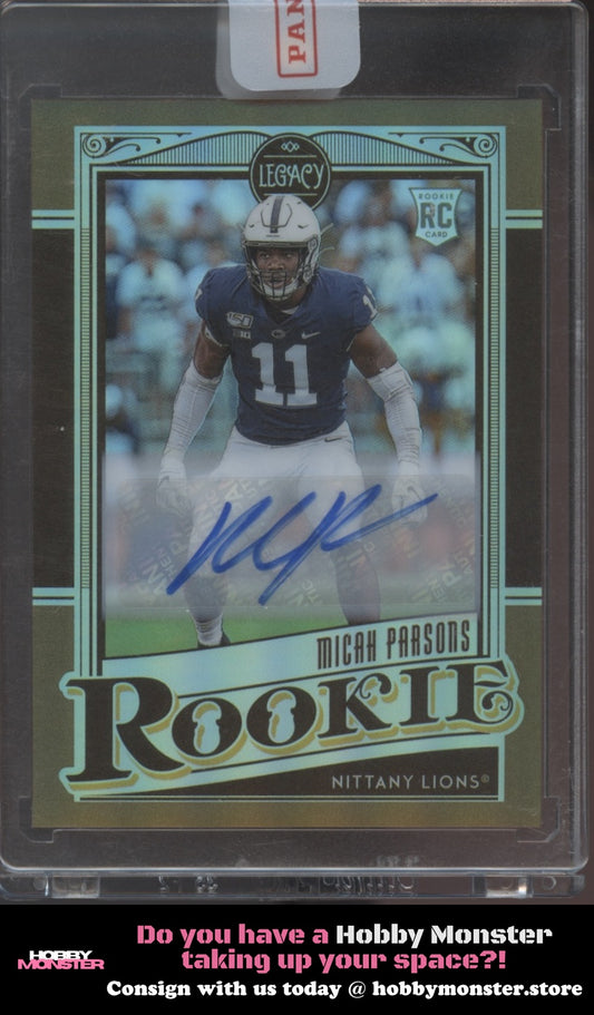 2021 Panini Legacy Micah Parsons RC Premium Penmanship Bronze Rookie Auto #/100