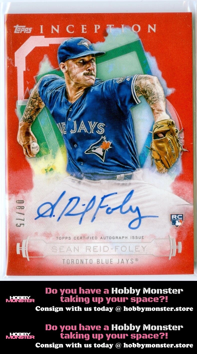 2019 Topps Inception Sean Reid-Foley Rookie Red Auto #/75 Blue Jays