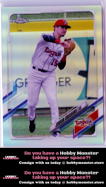 2021 Topps Pro Debut Jordan Groshans Chrome Refractor #/99 Lansing Lugnuts