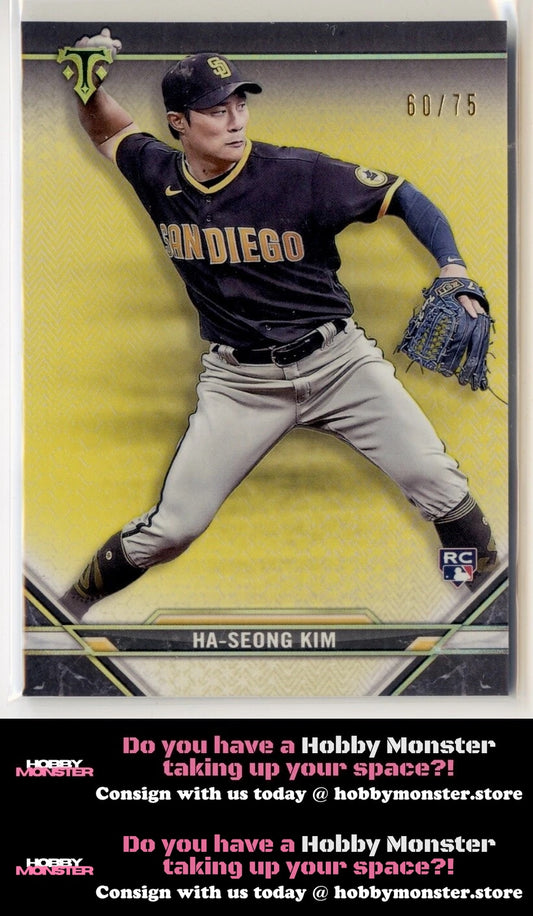 2021 Topps Triple Threads Ha-Seong Kim Citrine Rookie #/75 San Diego Padres