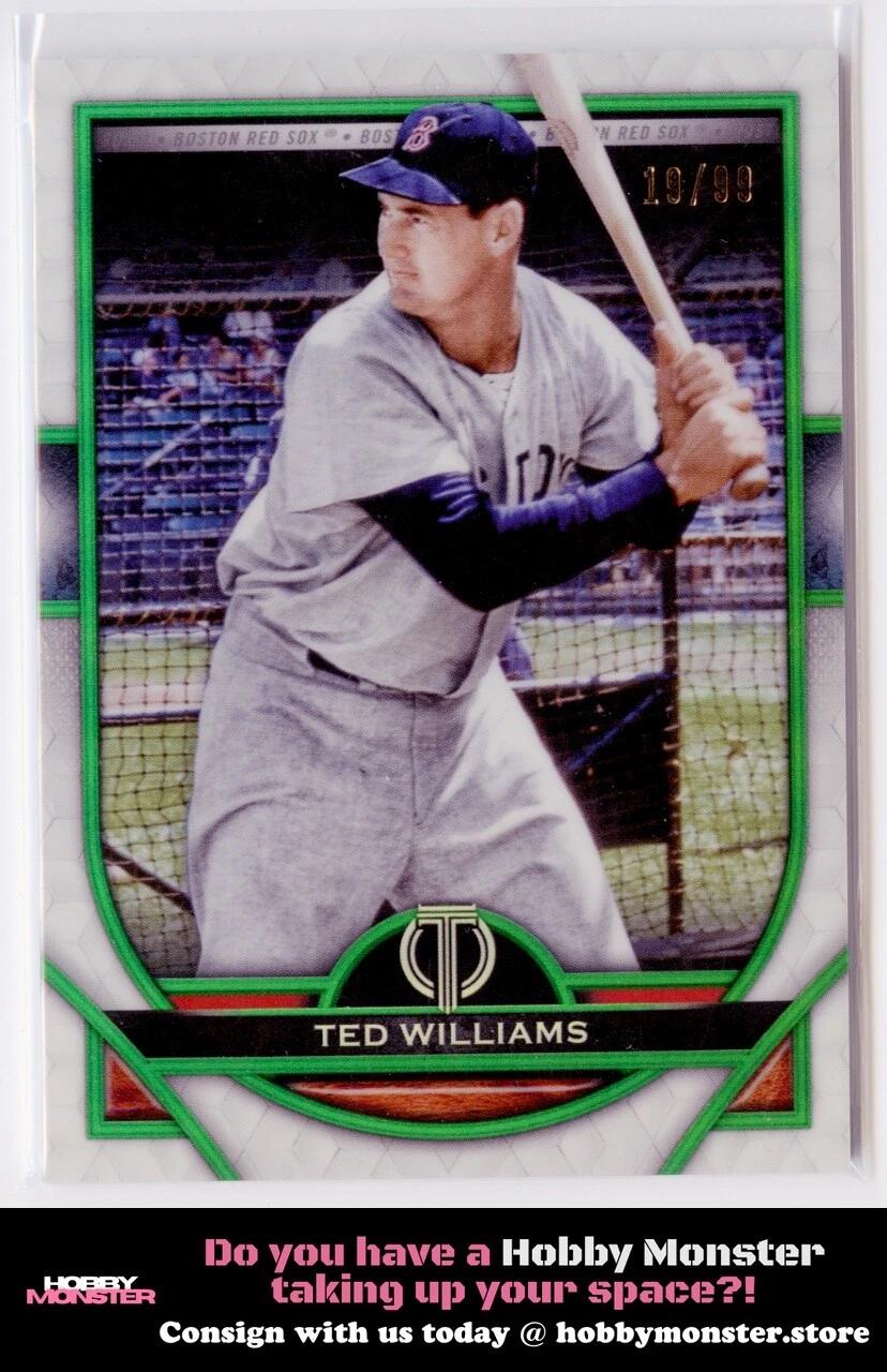 2021 Topps Tribute Ted Williams Green #/99 Boston Red Sox