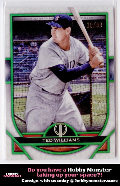 2021 Topps Tribute Ted Williams Green #/99 Boston Red Sox