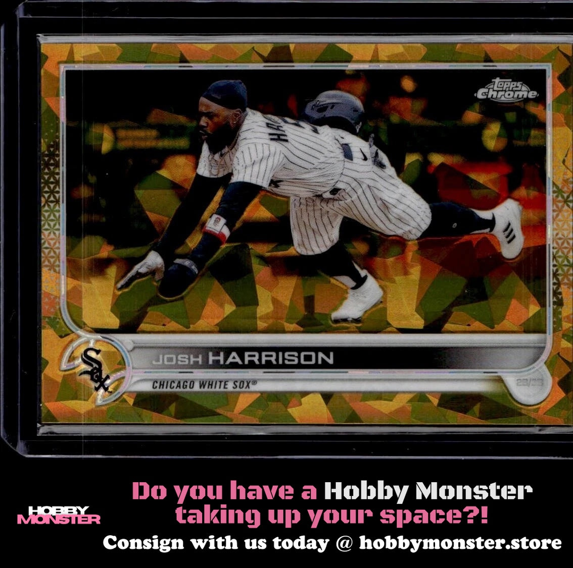 2022 Topps Chrome Update Sapphire Josh Harrison Gold #/50 White Sox