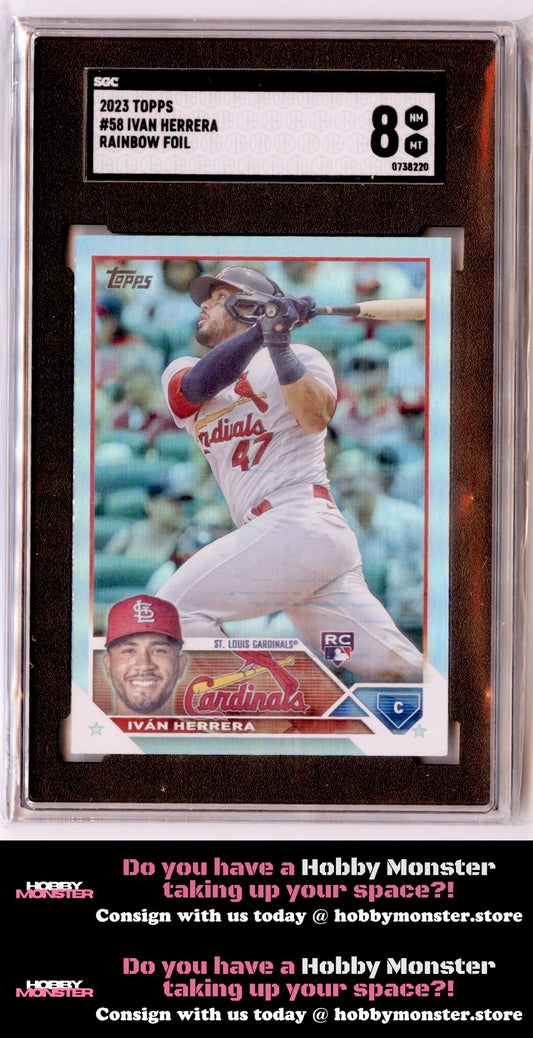 2023 Topps Iván Herrera Rainbow Foil St. Louis Cardinals SGC 8