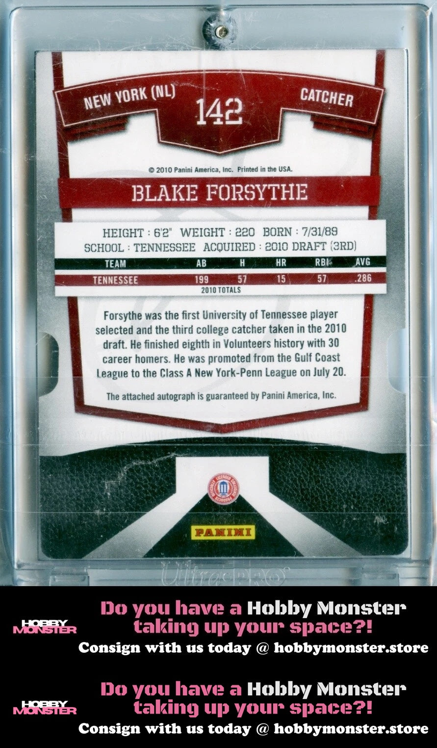 2010 Donruss Elite Extra Blake Forsythe Signature Status Red Auto #/50 Mets