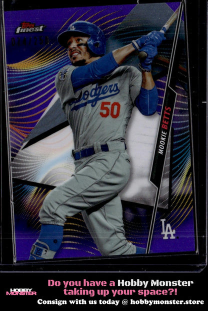 2020 Finest Mookie Betts Purple Refractor #/250 Los Angeles Dodgers