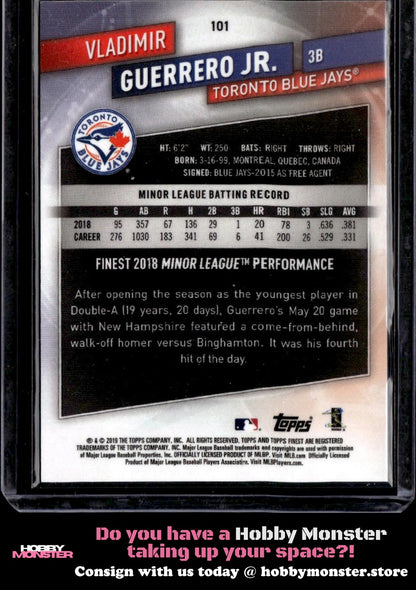 2019 Finest Vladimir Guerrero Jr. Rookie Toronto Blue Jays