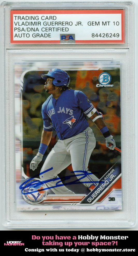 2019 Bowman Vladimir Guerrero Jr. Chrome Auto Toronto Blue Jays PSA 10 Authentic