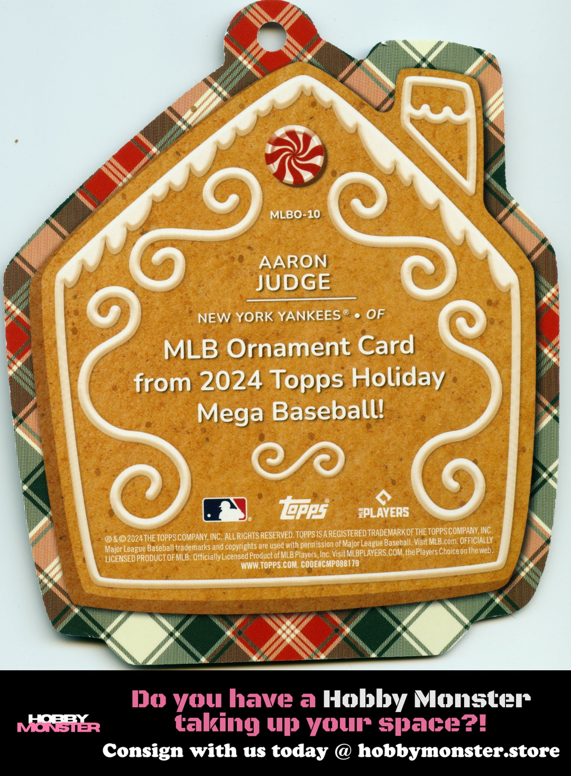 2024 Topps Holiday Aaron Judge Die Cut Ornaments New York Yankees