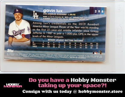 2020 Stadium Club Gavin Lux Oversized Widevision Rookie Los Angeles Dodgers