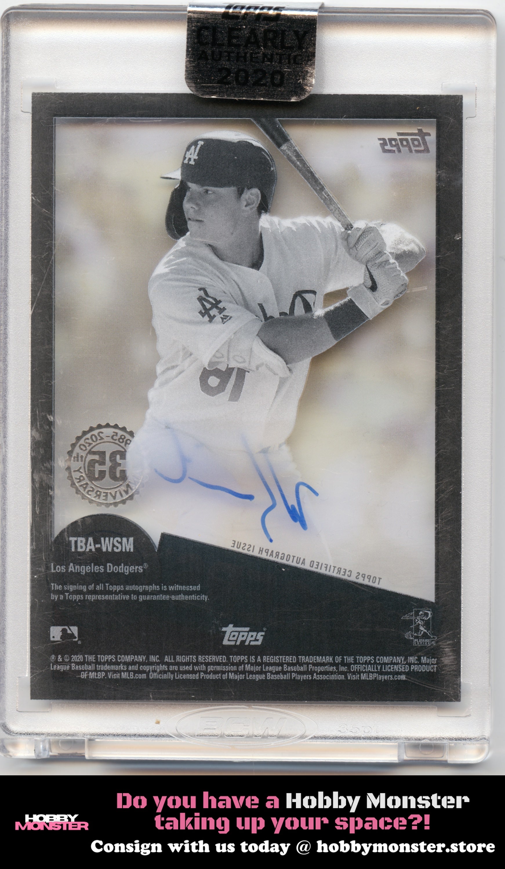 2020 Topps Clearly Authentic Will Smith 1985 Auto Los Angeles Dodgers