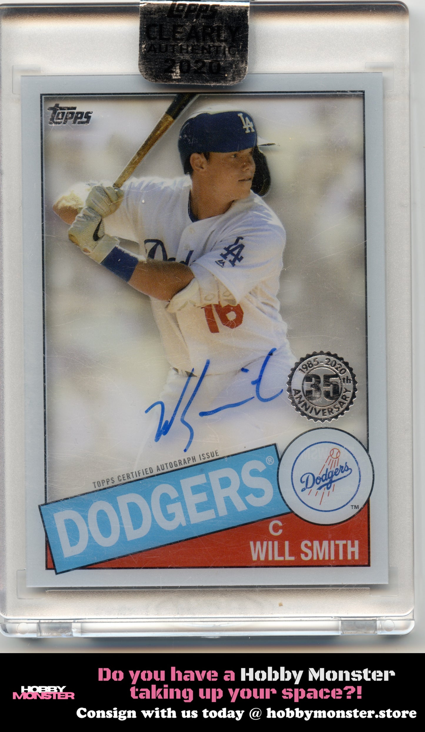 2020 Topps Clearly Authentic Will Smith 1985 Auto Los Angeles Dodgers