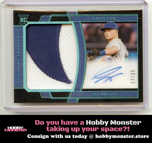 2020 Panini National Treasures Gavin Lux Rookie Midnight Relic Auto #/25 Dodgers