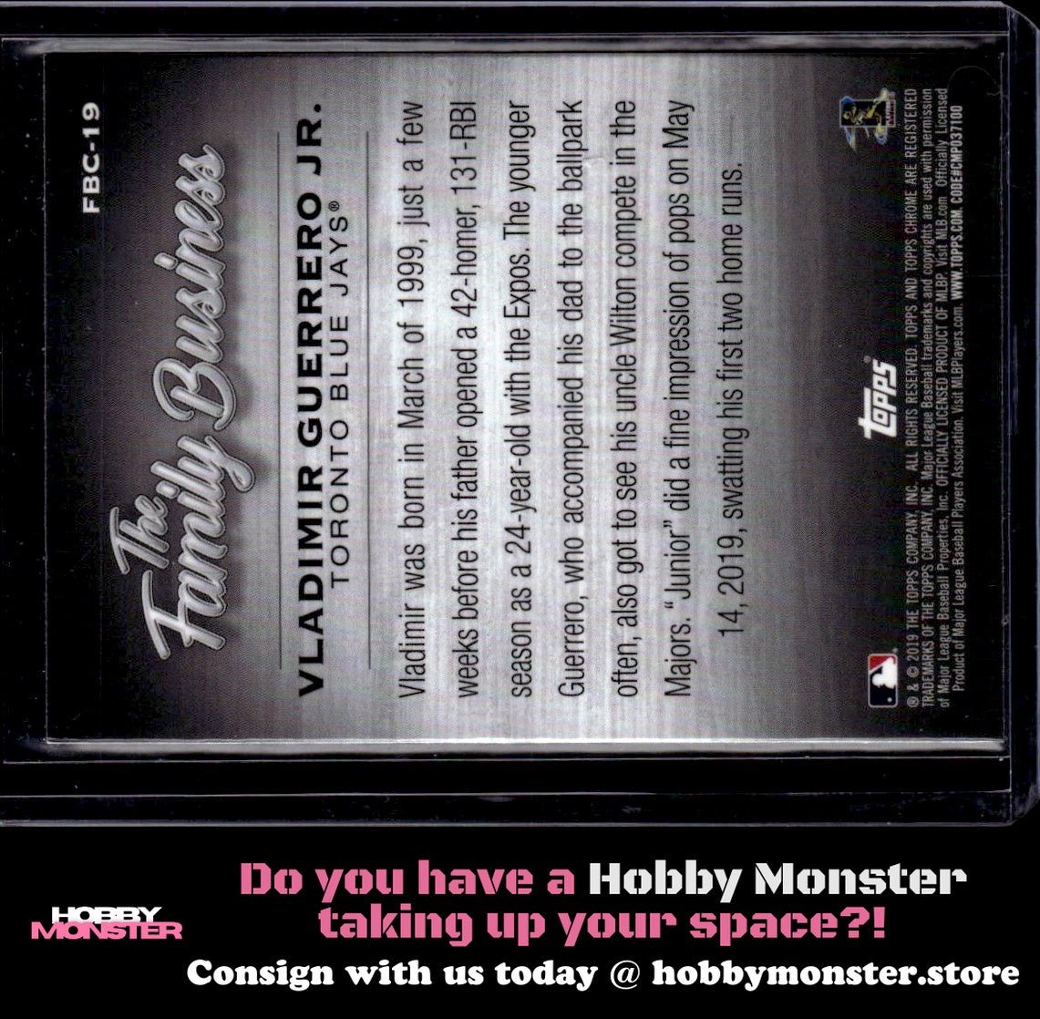 2019 Topps Update Vladimir Guerrero Jr. The Family Business Toronto Blue Jays