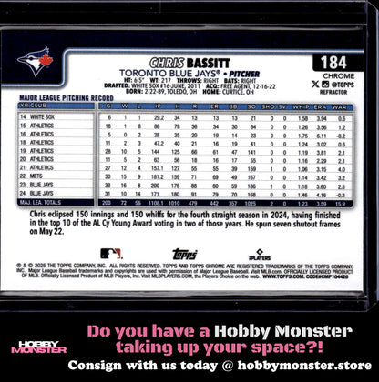 2025 Topps Chrome Chris Bassitt Refractors Toronto Blue Jays