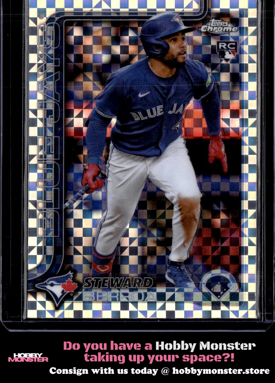 2025 Topps Chrome Steward Berroa X-Fractors Rookie Toronto Blue Jays