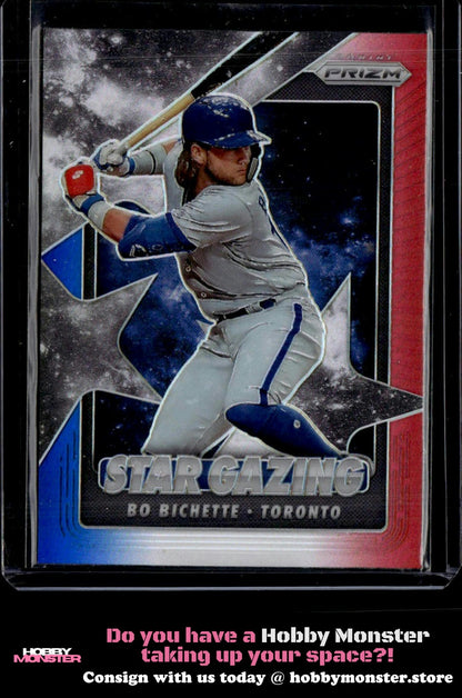 2020 Panini Prizm Bo Bichette Star Gazing Red White Blue Prizm Blue Jays