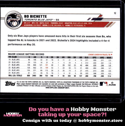 2025 Topps All-Star Game Bo Bichette Toronto Blue Jays