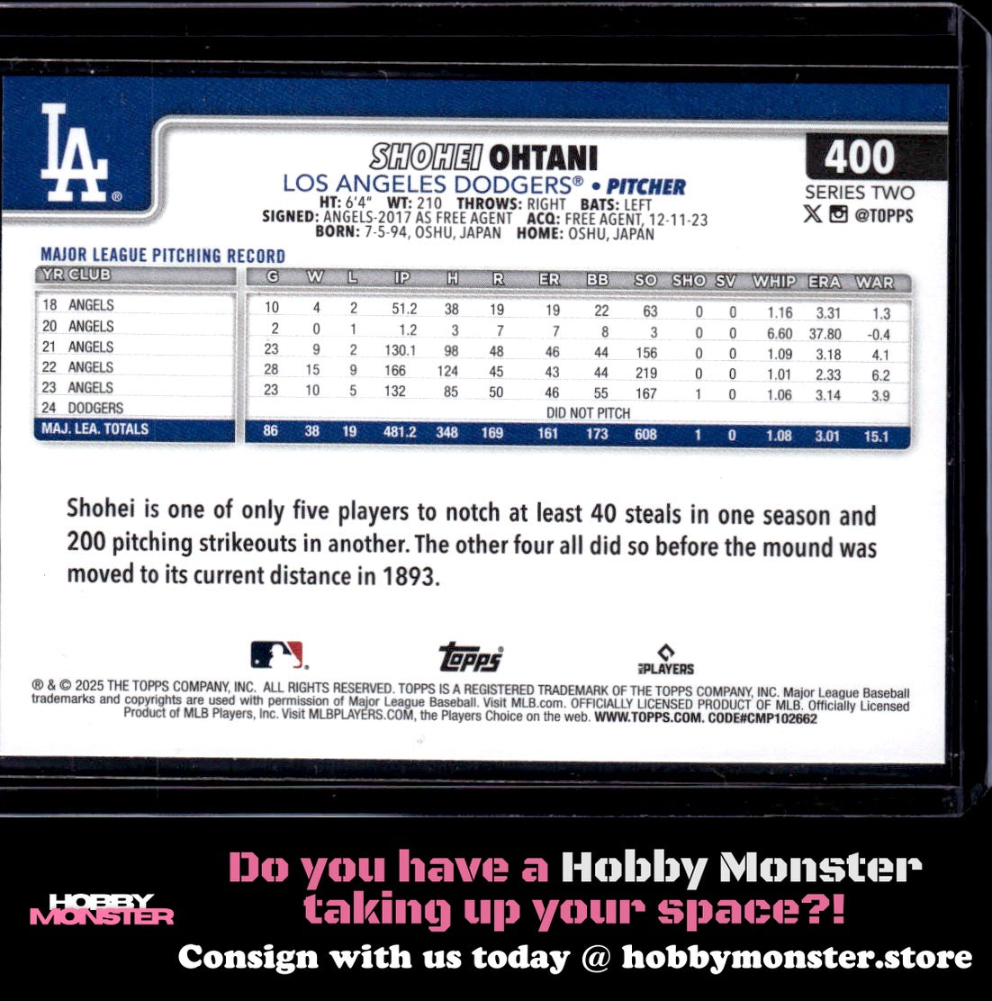 2025 Topps Shohei Ohtani Los Angeles Dodgers