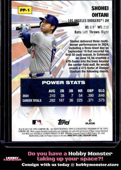 2025 Topps Shohei Ohtani Power Players Los Angeles Dodgers