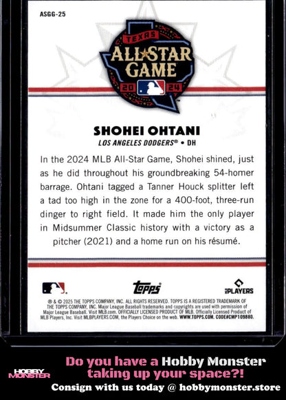2025 Topps All-Star Game Shohei Ohtani All-Star Game Greats Los Angeles Dodgers