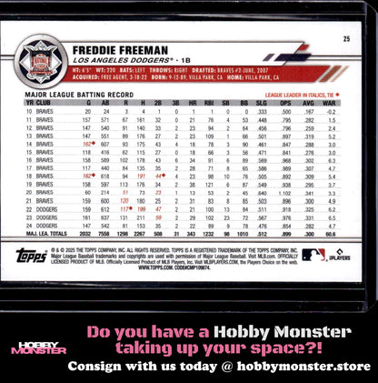 2025 Topps All-Star Game Freddie Freeman Los Angeles Dodgers