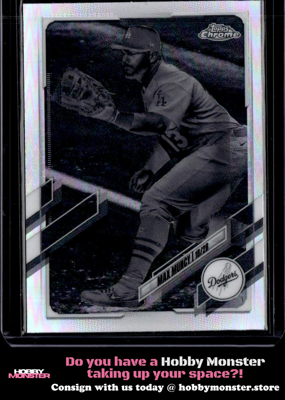 2021 Topps Chrome Max Muncy Negative Refractor Los Angeles Dodgers
