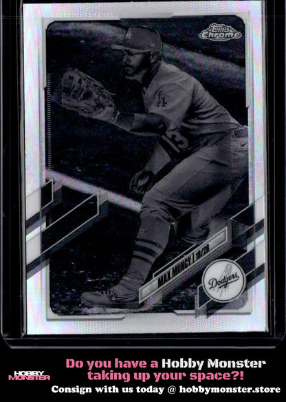 2021 Topps Chrome Max Muncy Negative Refractor Los Angeles Dodgers